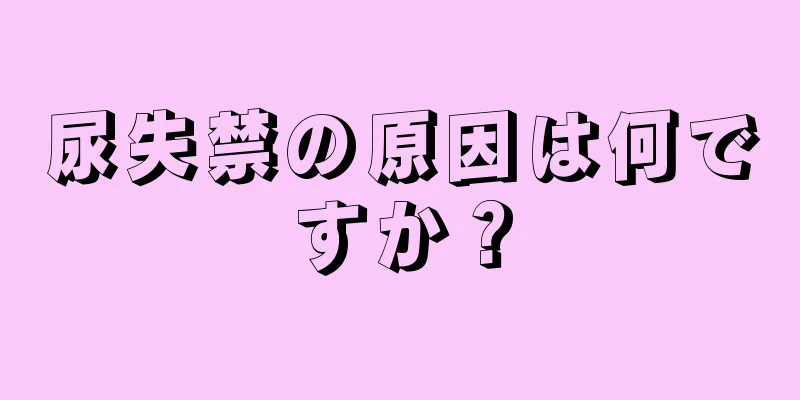 尿失禁の原因は何ですか？