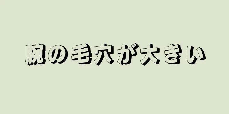 腕の毛穴が大きい