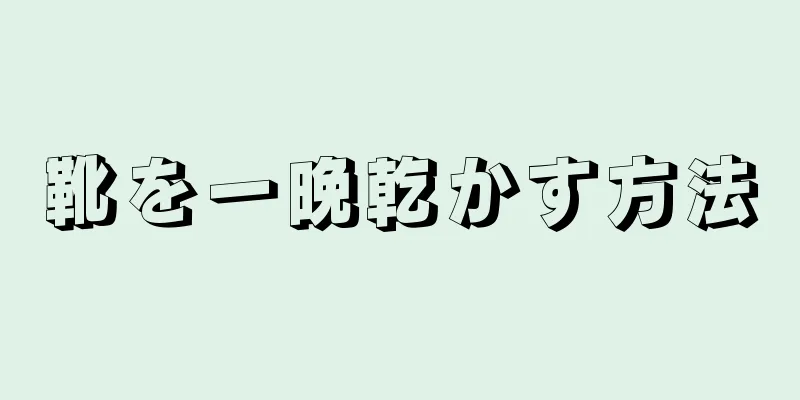 靴を一晩乾かす方法