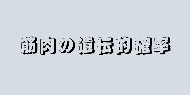 筋肉の遺伝的確率