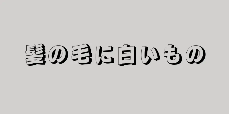 髪の毛に白いもの