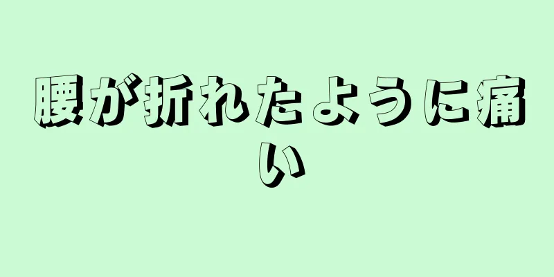 腰が折れたように痛い