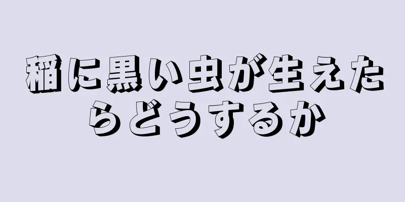 稲に黒い虫が生えたらどうするか