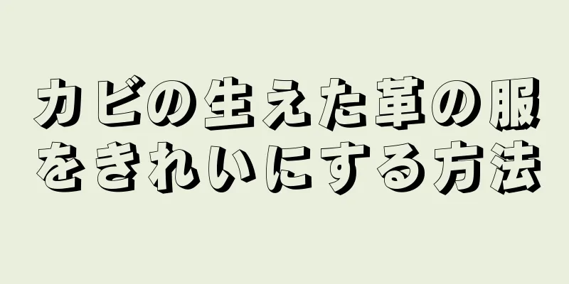 カビの生えた革の服をきれいにする方法