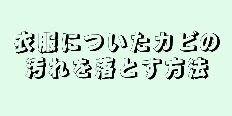 衣服についたカビの汚れを落とす方法