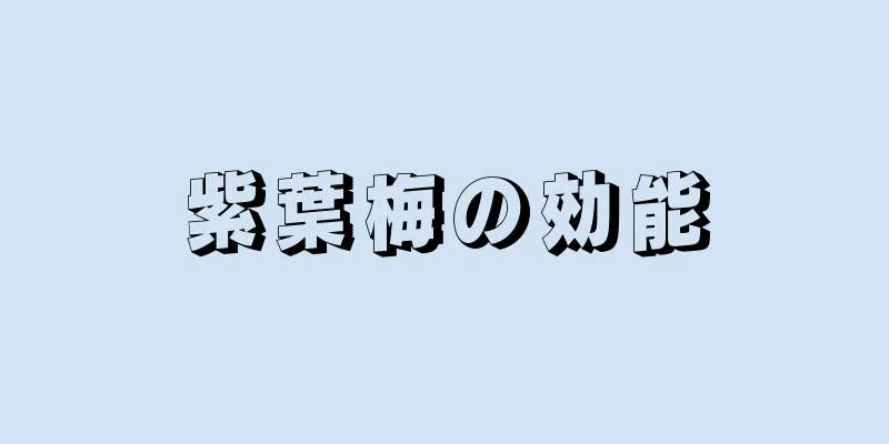 紫葉梅の効能