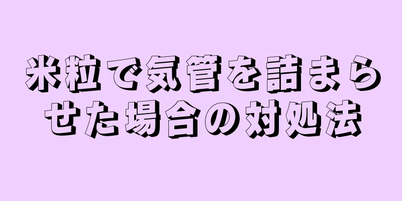 米粒で気管を詰まらせた場合の対処法