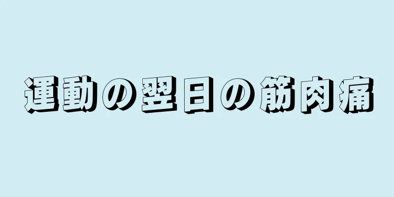 運動の翌日の筋肉痛