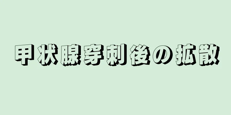 甲状腺穿刺後の拡散