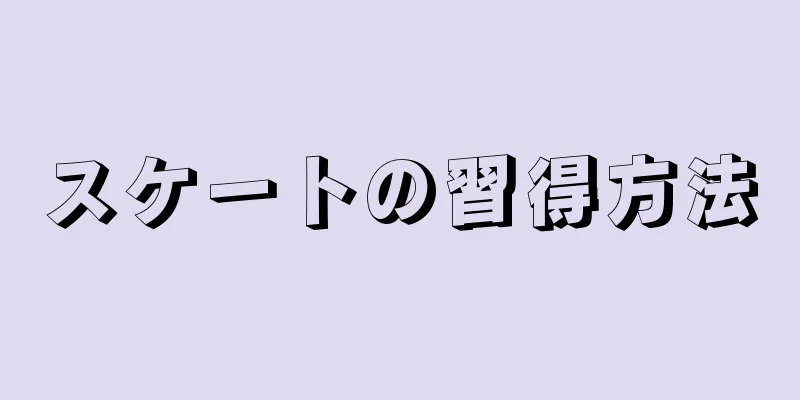 スケートの習得方法