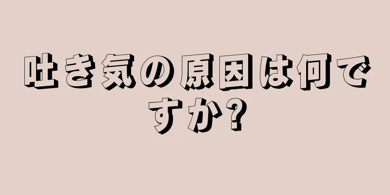 吐き気の原因は何ですか?