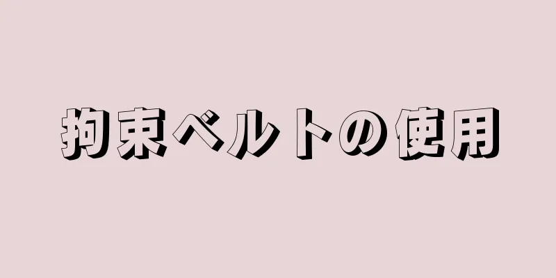 拘束ベルトの使用