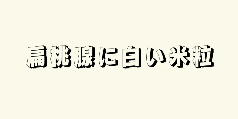 扁桃腺に白い米粒