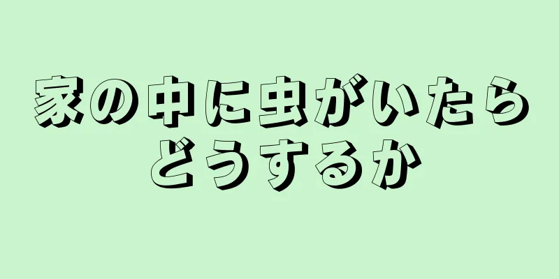 家の中に虫がいたらどうするか