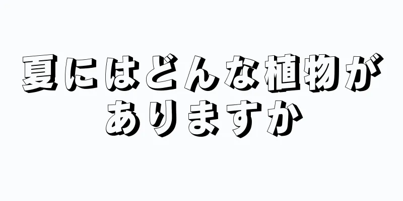 夏にはどんな植物がありますか