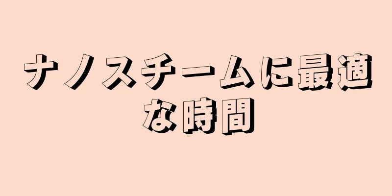 ナノスチームに最適な時間