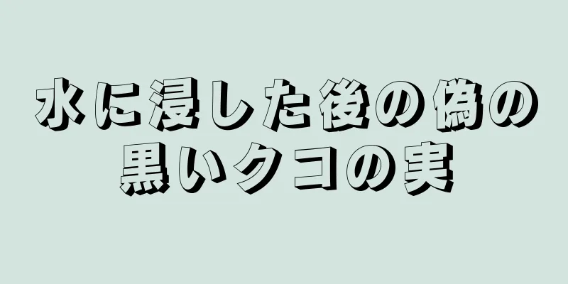 水に浸した後の偽の黒いクコの実