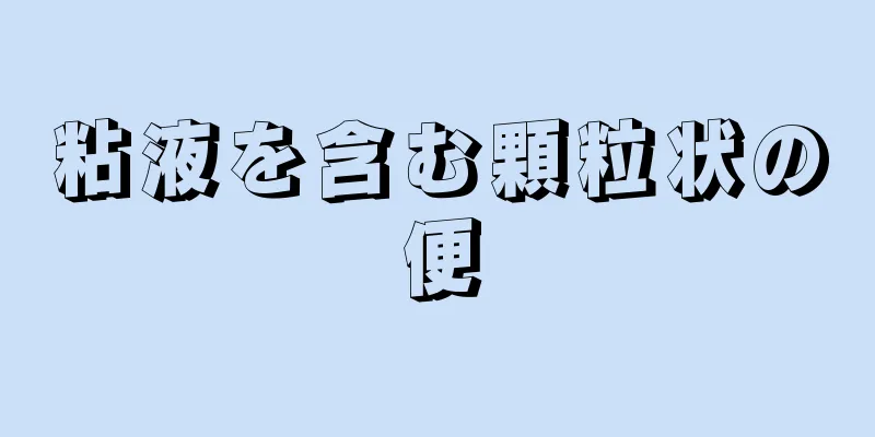 粘液を含む顆粒状の便