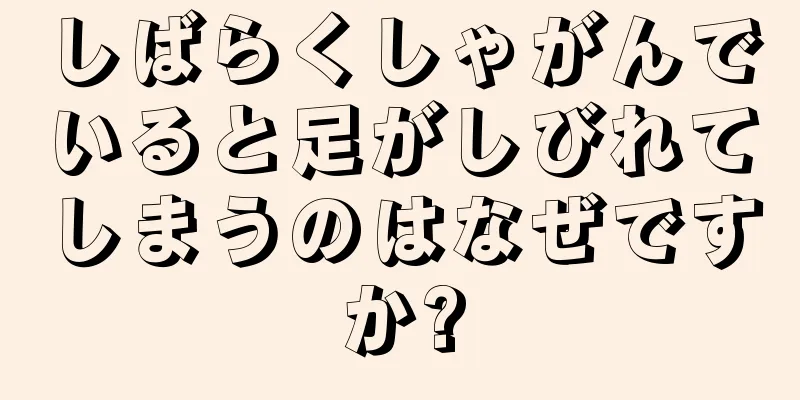 しばらくしゃがんでいると足がしびれてしまうのはなぜですか?