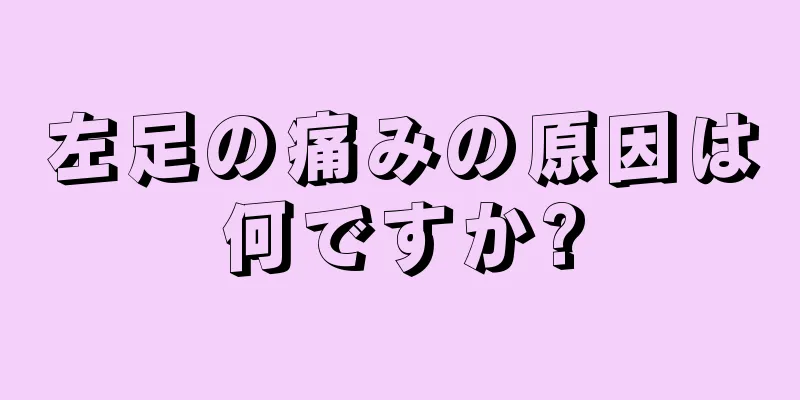 左足の痛みの原因は何ですか?