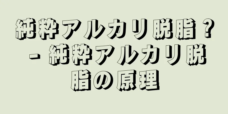 純粋アルカリ脱脂？ - 純粋アルカリ脱脂の原理