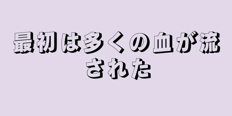 最初は多くの血が流された