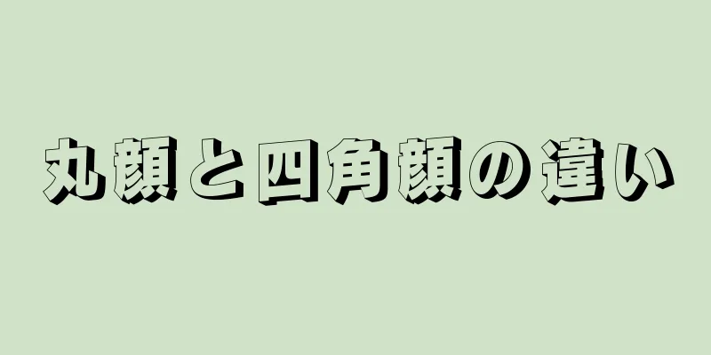 丸顔と四角顔の違い