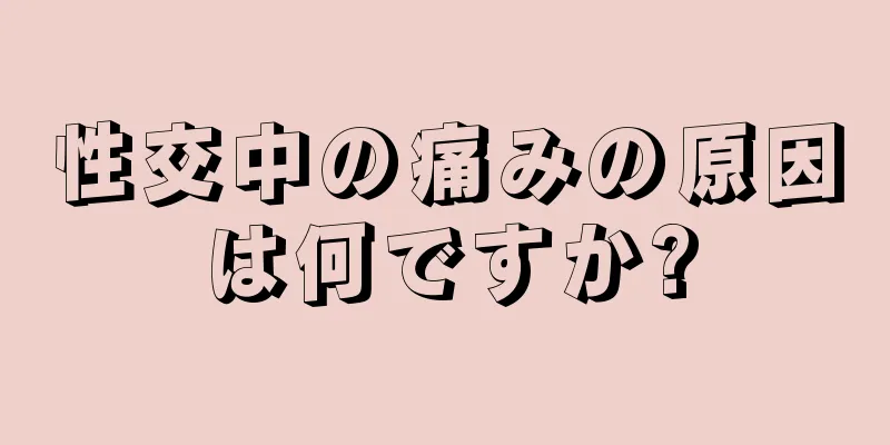 性交中の痛みの原因は何ですか?