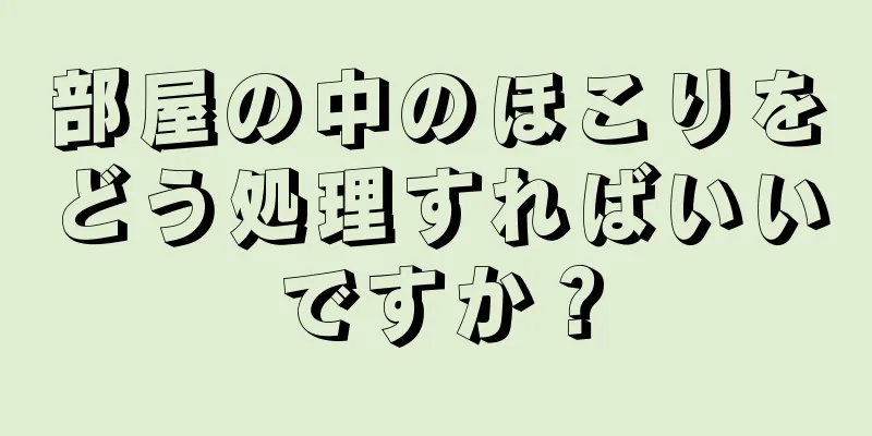 部屋の中のほこりをどう処理すればいいですか？