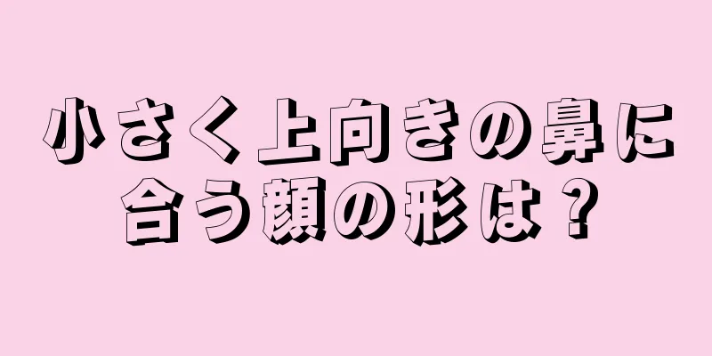 小さく上向きの鼻に合う顔の形は？