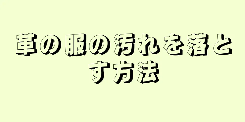 革の服の汚れを落とす方法