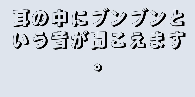 耳の中にブンブンという音が聞こえます。