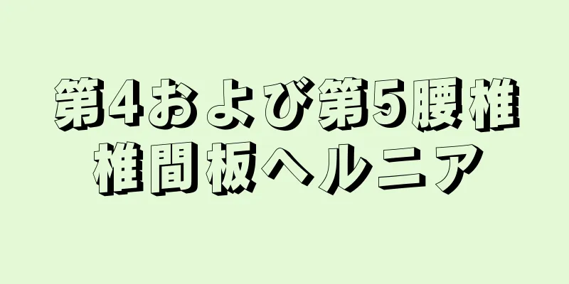 第4および第5腰椎椎間板ヘルニア