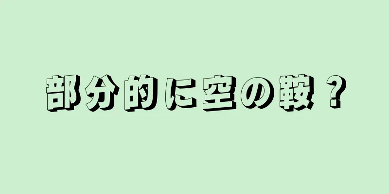 部分的に空の鞍？