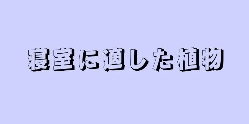 寝室に適した植物