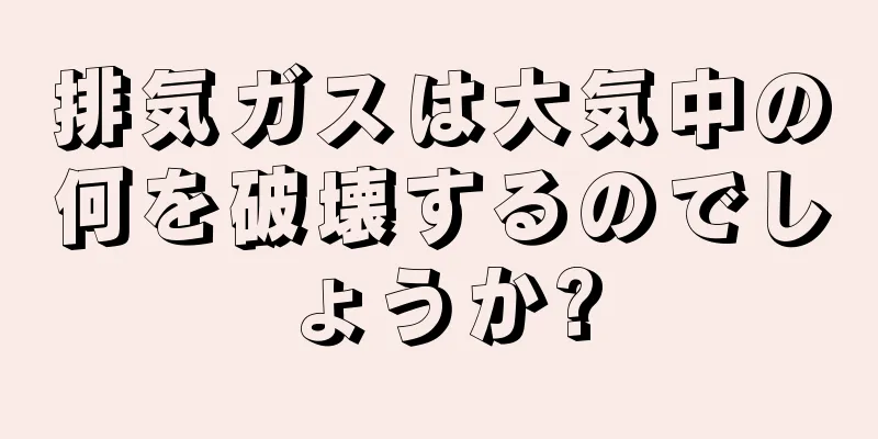 排気ガスは大気中の何を破壊するのでしょうか?