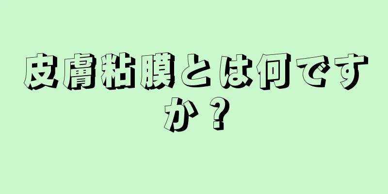 皮膚粘膜とは何ですか？