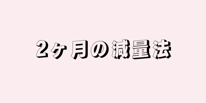 2ヶ月の減量法