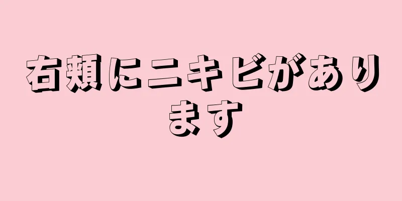 右頬にニキビがあります