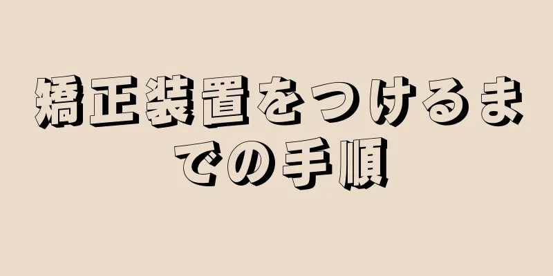 矯正装置をつけるまでの手順