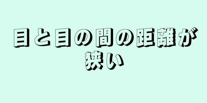 目と目の間の距離が狭い