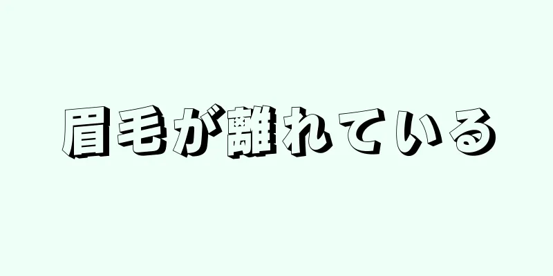 眉毛が離れている