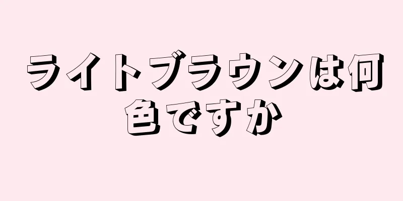 ライトブラウンは何色ですか