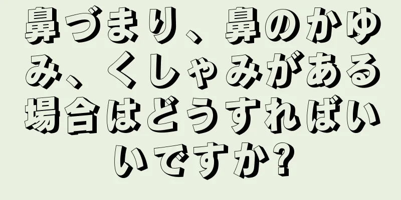 鼻づまり、鼻のかゆみ、くしゃみがある場合はどうすればいいですか?