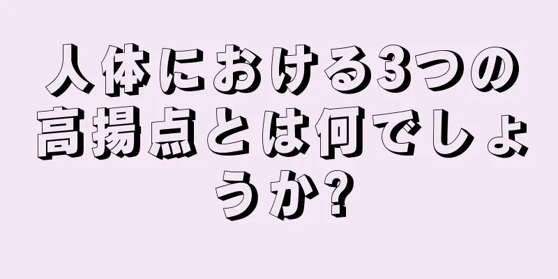 人体における3つの高揚点とは何でしょうか?