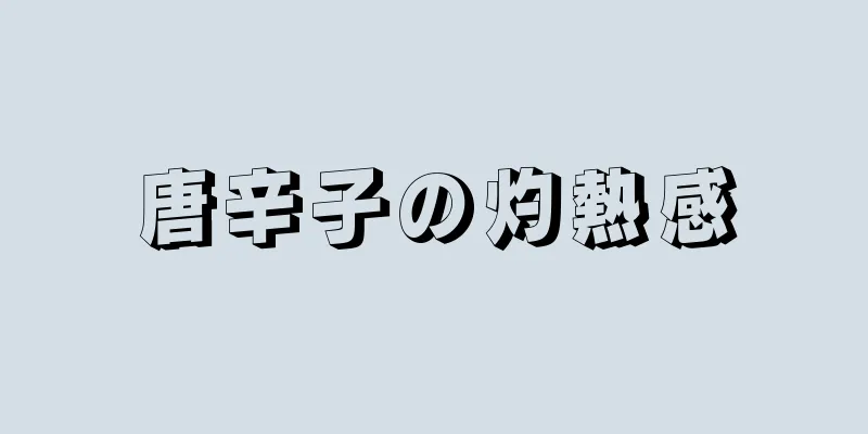 唐辛子の灼熱感