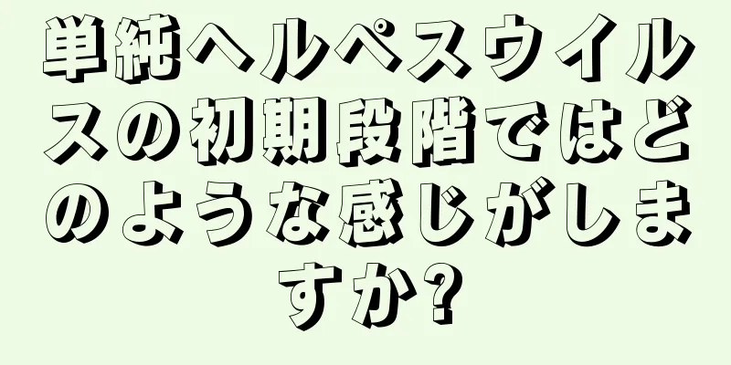 単純ヘルペスウイルスの初期段階ではどのような感じがしますか?