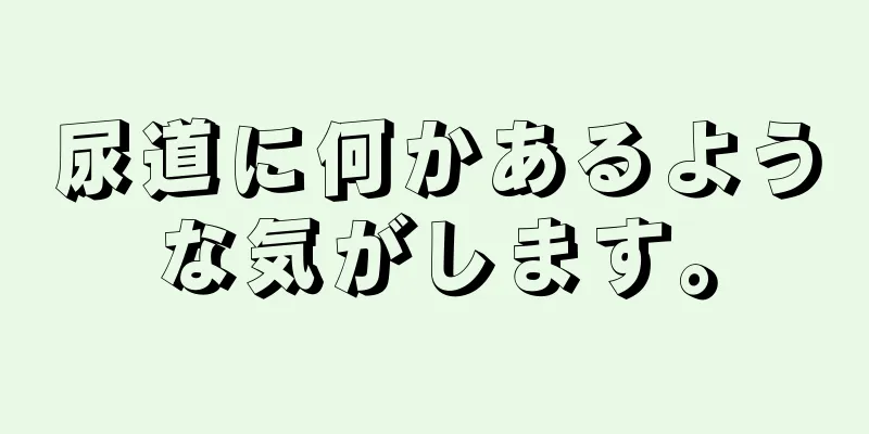 尿道に何かあるような気がします。