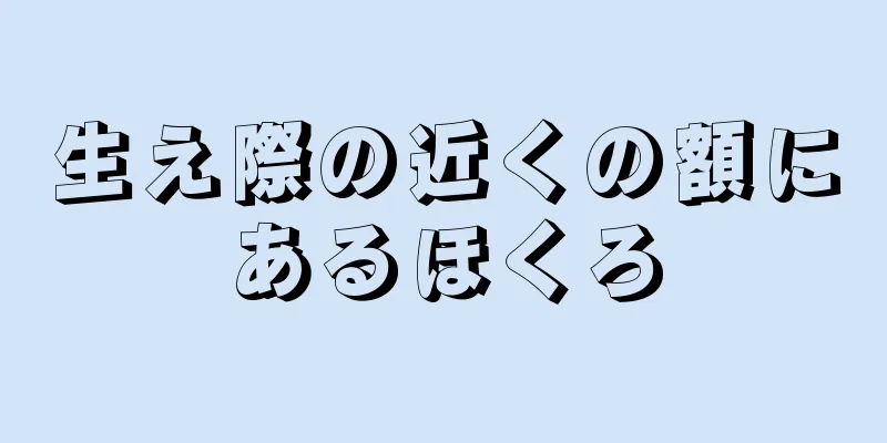 生え際の近くの額にあるほくろ