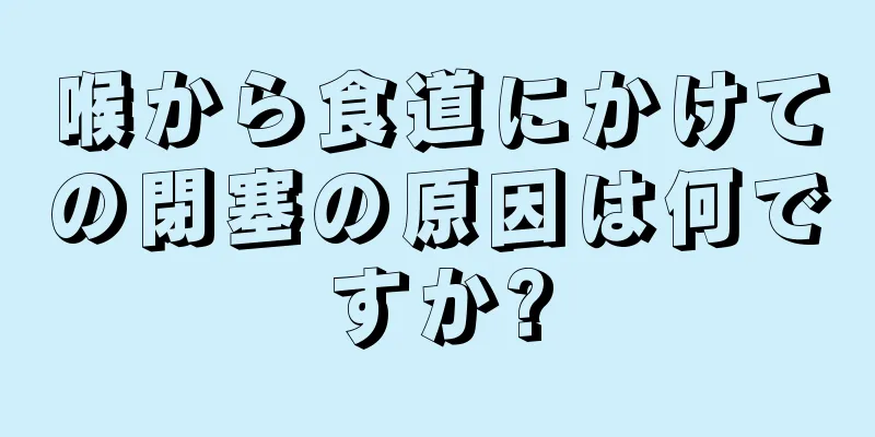 喉から食道にかけての閉塞の原因は何ですか?